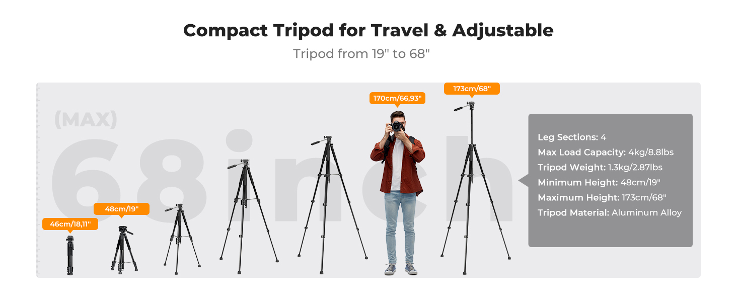 K&F Concept Camera Smartphone Tripod