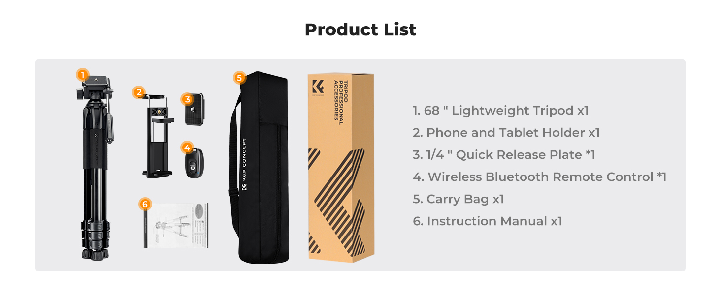 K&F Concept Camera Smartphone Tripod