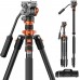 Aluminum 5-Section Tripod Load Capacity 5kg O234A7+FH-03