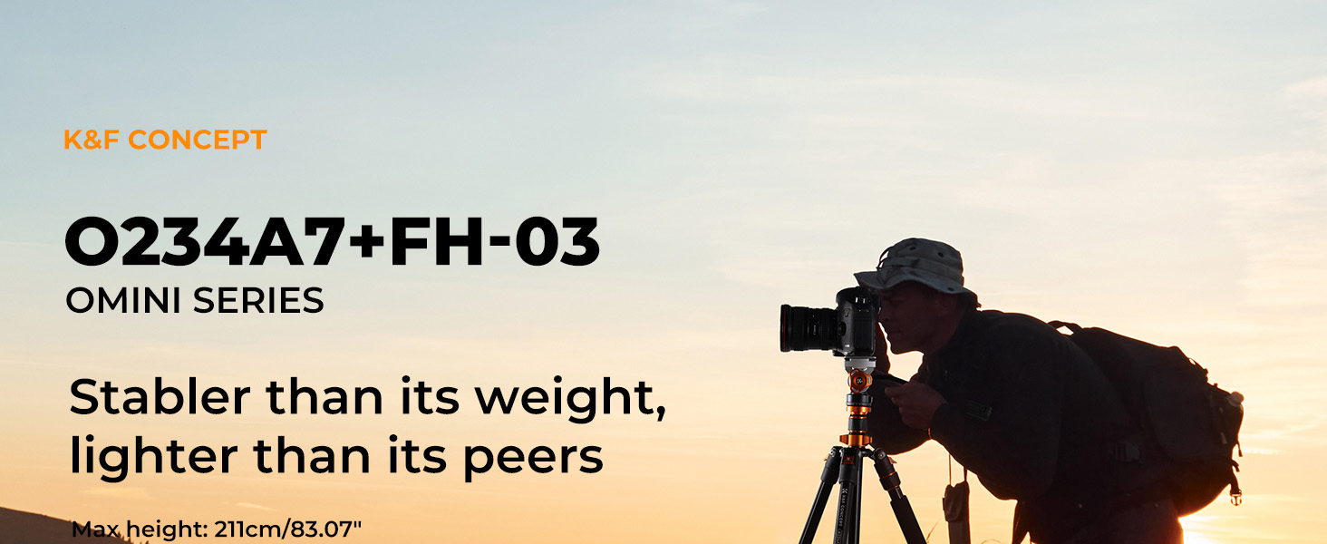 83 inch/211cm Camera Video Tripod