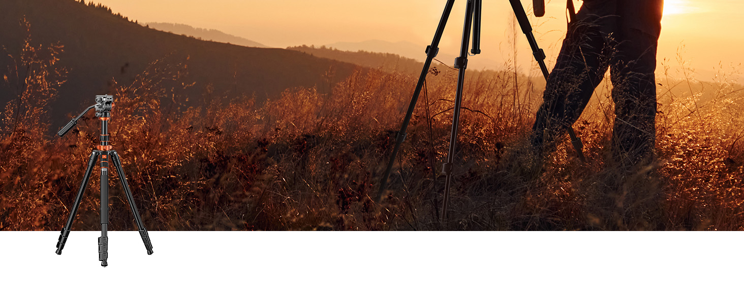 Aluminum Tripod with fluid Head